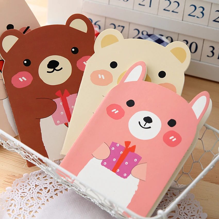 Kawaii Bear образная записная книжка планер канцелярские принадлежности дневник