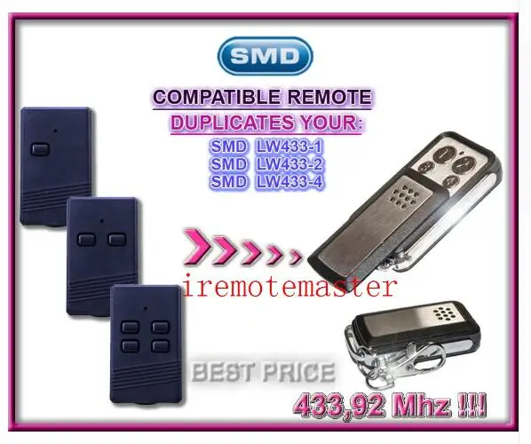 Выгодная цена! SMD LW433-1 LW433-2 LW433-3 запасной пульт дистанционного управления 433 92mhz