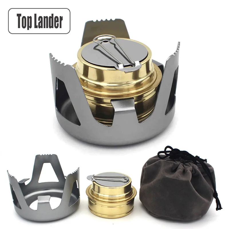 

Portable Alcohol Stove Picnic Cookware Stand Fire Spirit Tourist Cooker Outdoor Picnic Cookware Mini Alcohol-burners Furnace Cam