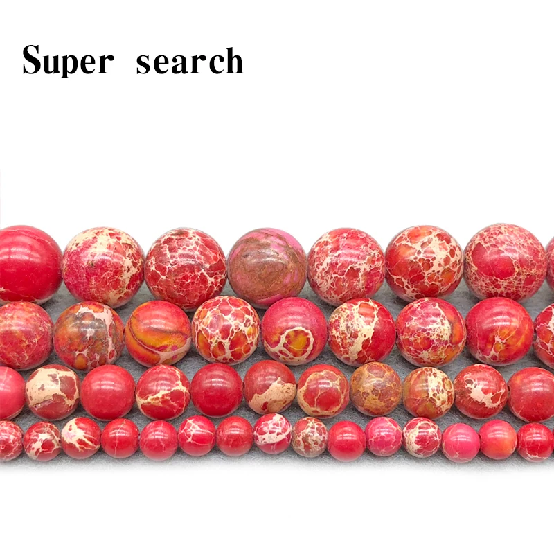 

Wholesale Fashion Natural Jewelry Red The emperor stone Loose Stone Jewelry Beads 4/6/8/10mm DIY Bracelet Necklace Eardrop