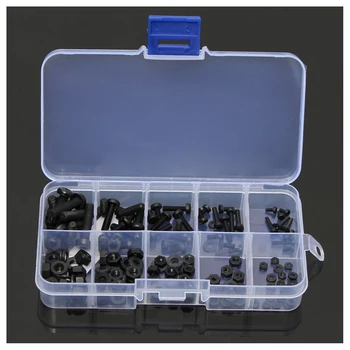 

Top List 150Pcs M2 M2.5 M3 M4 M5 Nylon Hex Screw Bolt Nut Standoff Spacer Assortment Kit Black
