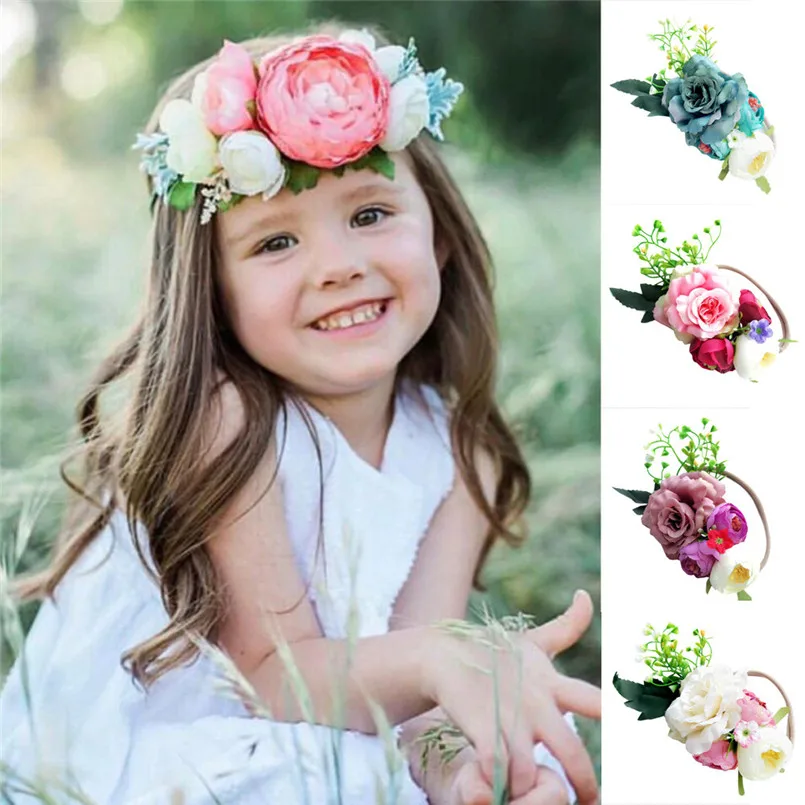 

Baby Kids Headband Cute Baby Toddler Infant Headband Flower Headband Stretch Hairband Bebe Headdress tiara infantil #35S25