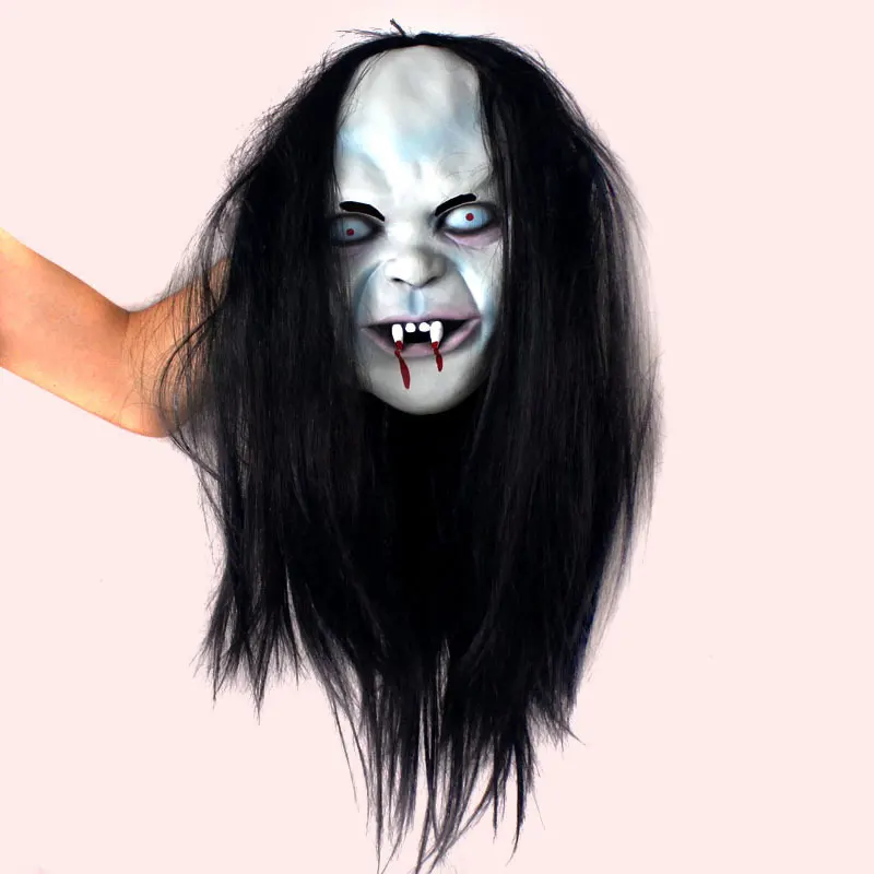 

Cosplay The Grudge Halloween Mask Horrible Ghost Fancy Scary Dress Props
