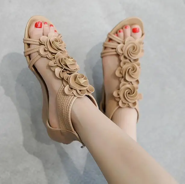 

Shoes Sandals Fashion Women Sandals Summer Shoes Flower Wedges Girl Roman Sandals Summer 2019
