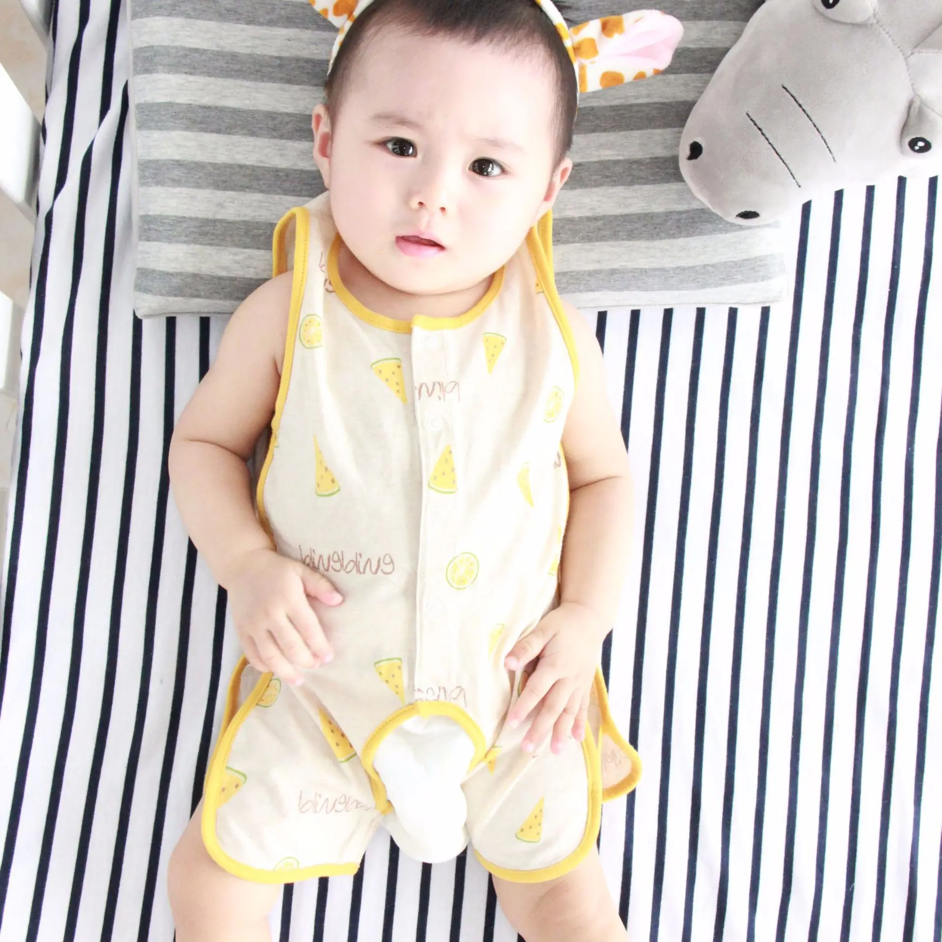 MAINEOUTH 0 12 Month Summer Baby Girl Clothes Cool Boy Newborn One piece Sleeveless Cotton Vest