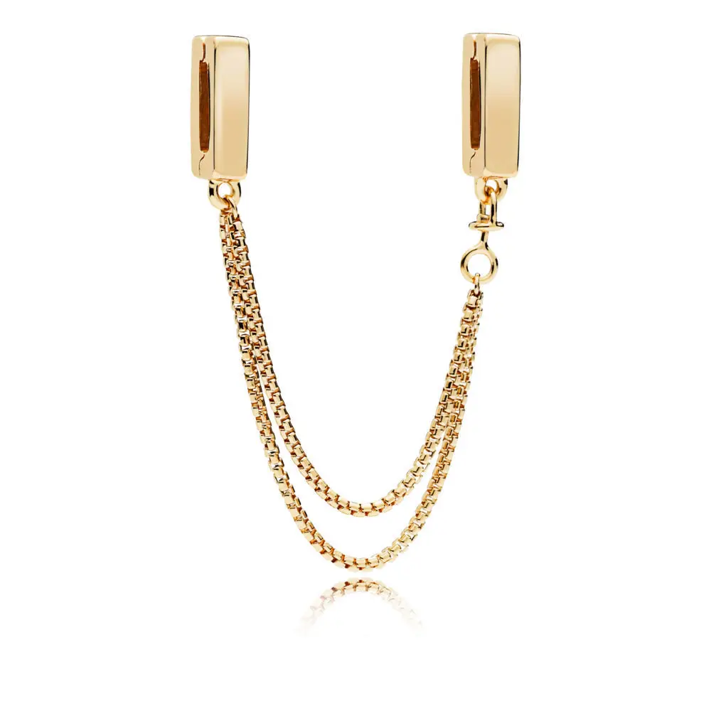 

Kaliyah New Autumn New Original 925 Sterling Silver Safety Reflections Gold Jewelry Chain For Women Present For Birthday Wife 7601