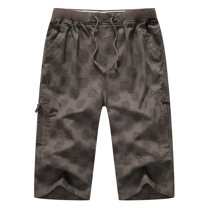Новинка, хлопковые шорты высокого качества для мужчин размера плюс, облегающие Панталоны