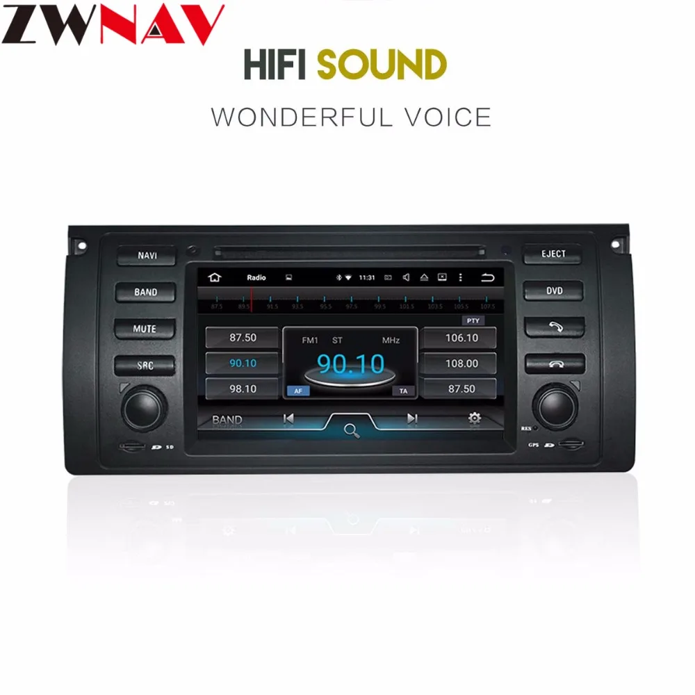 Top 4GB RAM Android 8.0 Car multimedia player GPS Navigation Headunit For For BMW X5/M5 1995 -2003 8 core car dvd radio Autostereo 2