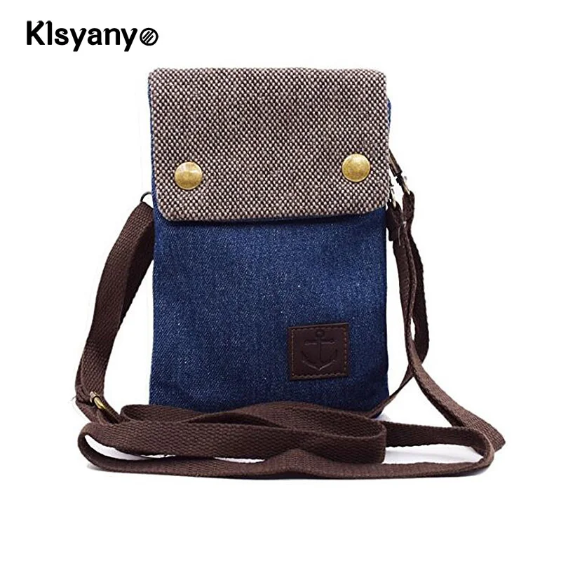 

Klsyanyo Women Girl Canvas Small Cute Crossbody Shoulder Purse Messenger Bag with Shoulder Strap for Smart Phone,Keys ,Wallet