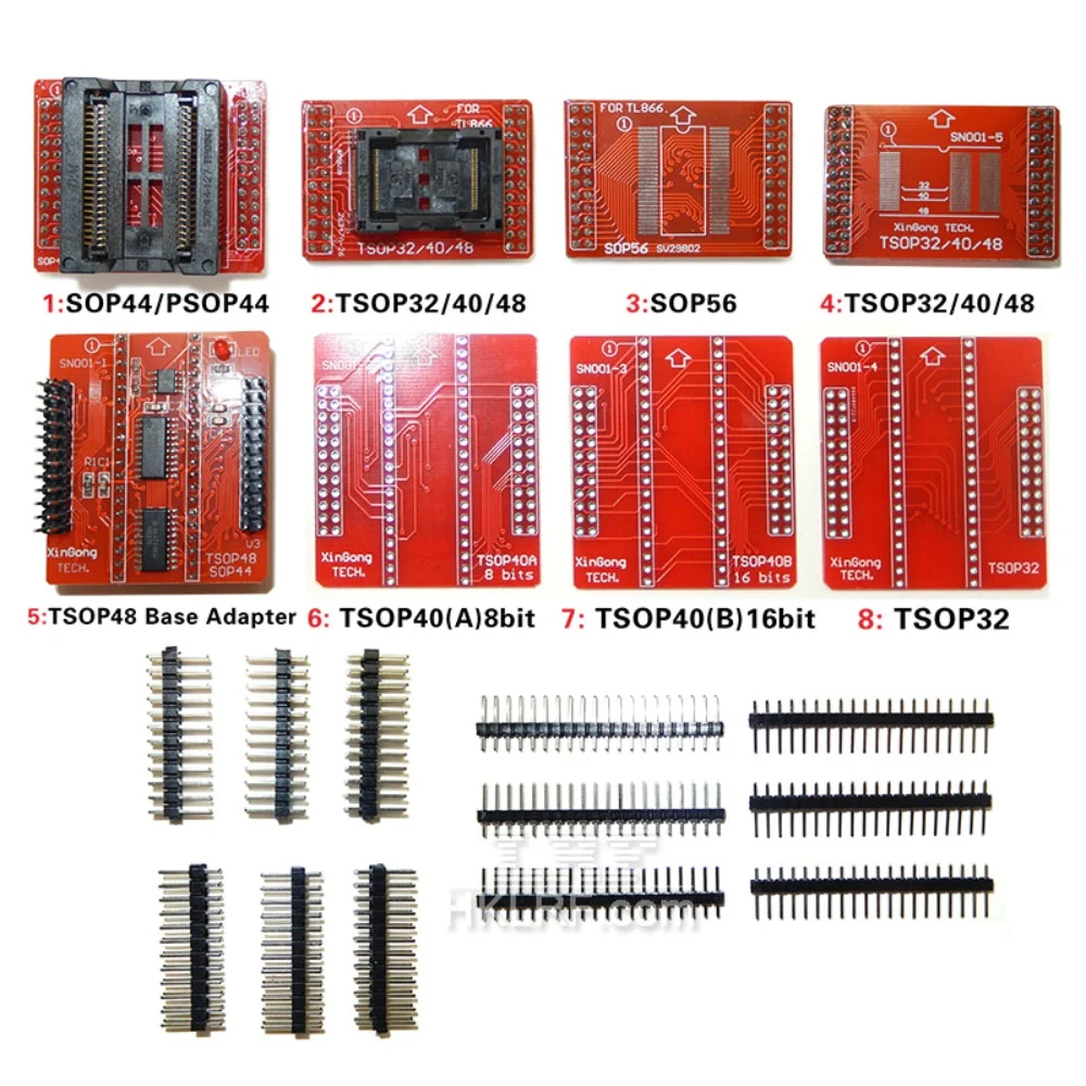 8 шт TL866II плюс USB программист адаптер TSOP32 TSOP40 TSOP48 SOP32 SOP44 SOP56 гнезда адаптеров для TL866CS TL866A