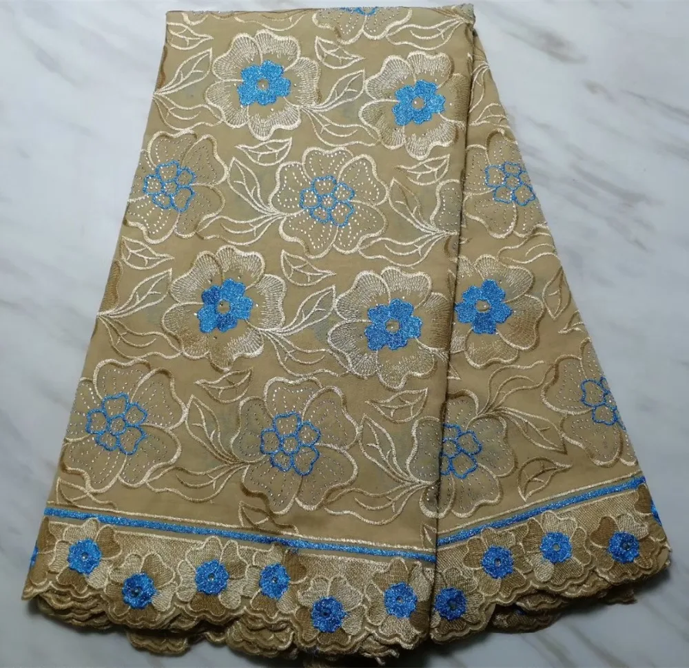 

African Cotton Lace Fabric Eyelet Design Swiss Voile Lace in Switzerland High Quality 2019 African Fabrics