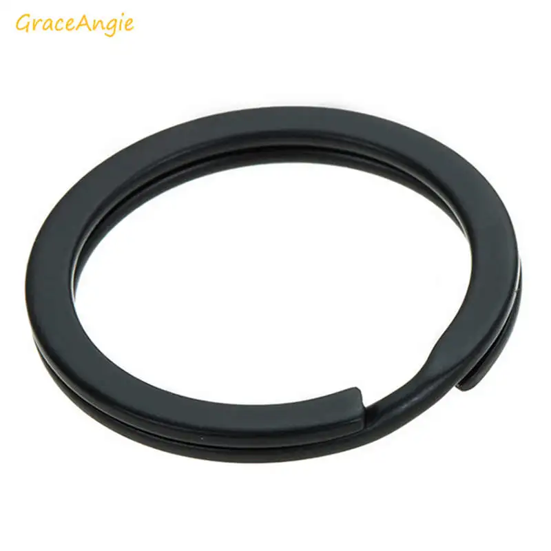 20 Portachiavi Piatti In Metallo Nero – Anelli Porta Chiavi In Acciaio Inox 25 Mm, Per Fai Da Te E Organizzazione - 2