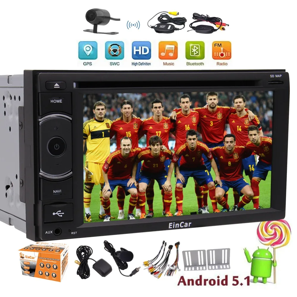 Дешево 1080 P Android 5,1 автомобиль DVD gps навигации плеер в тире стерео Авто Радио руль Управление с 3g 4 г Wi Fi Bluetooth