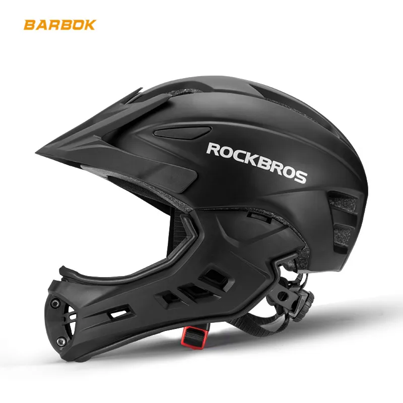 cheap ROCKBROS Motorcycle Helmets for Kids Outdoor Sports Safety Caps Snowboard Head Protection Children Bike Riding Motorbike Helmet