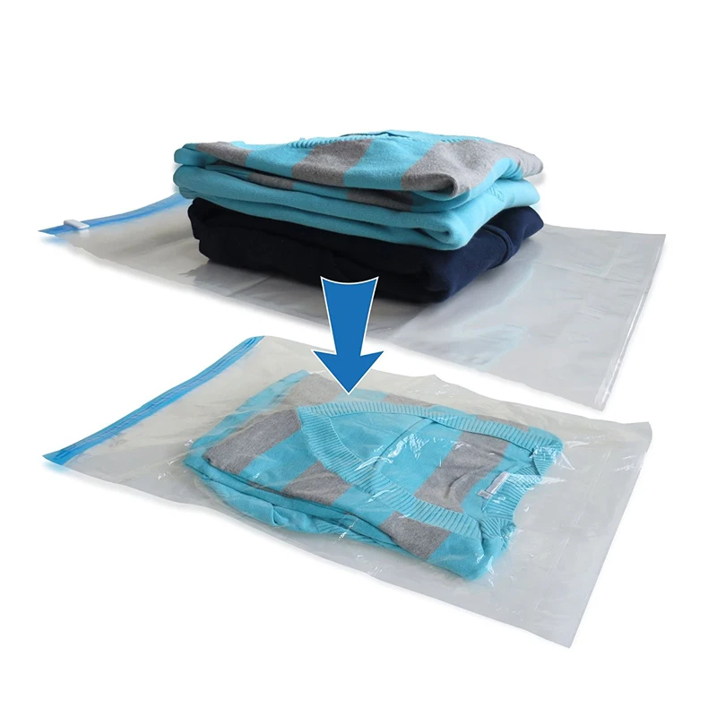 

Hand Rolling Compression Vacuum Bag Foldable Compressed Home Clothes Plastic Storage Bag Wardrobe Luggage Space Saving