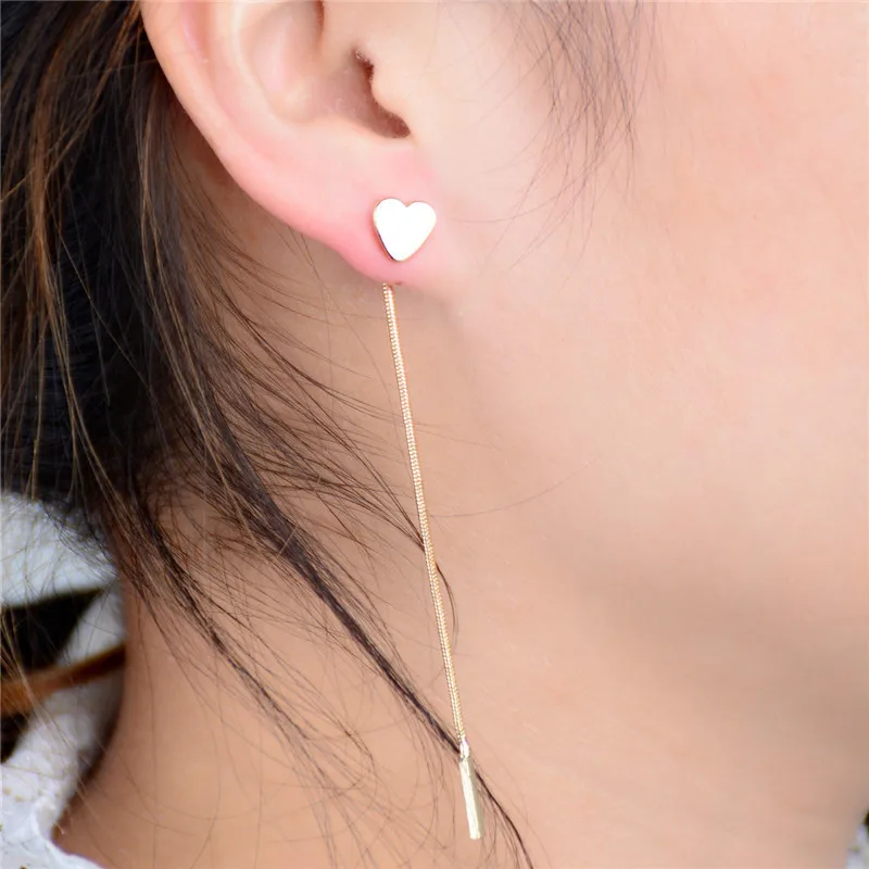 Misananryne Punk Long Chain Earring For Women Gold Color Simple Misananryne Punk Long Chain Earring For Women Gold Color Simple Triangle Design European Style Trendsetter S Favorite