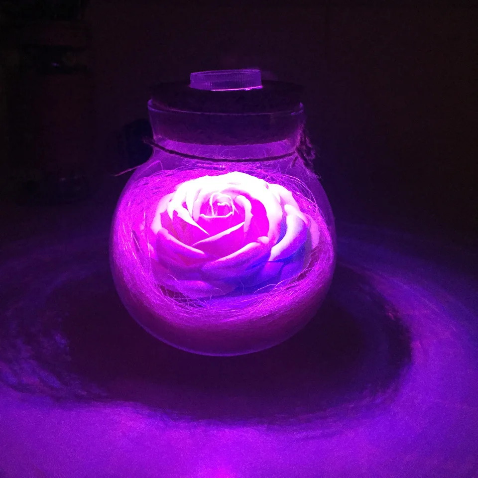 Креативный романтический RGB светодиодный диммер, светильник, 16 цветов, розовый цветок, лампа для бутылки желаний, праздничный подарок для друга жены, портативный светодиодный светильник s
