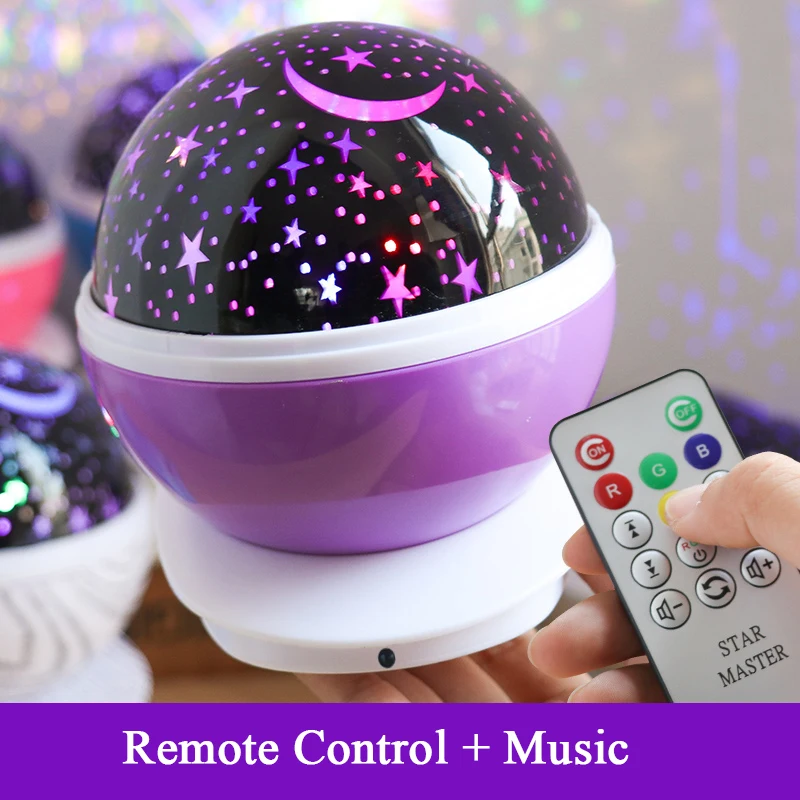 

Gifts for Kids Lightme LED Night Light Projector Fantasy Music Romantic Colorful Bedroom Starry Lamp Bedroom Night Light