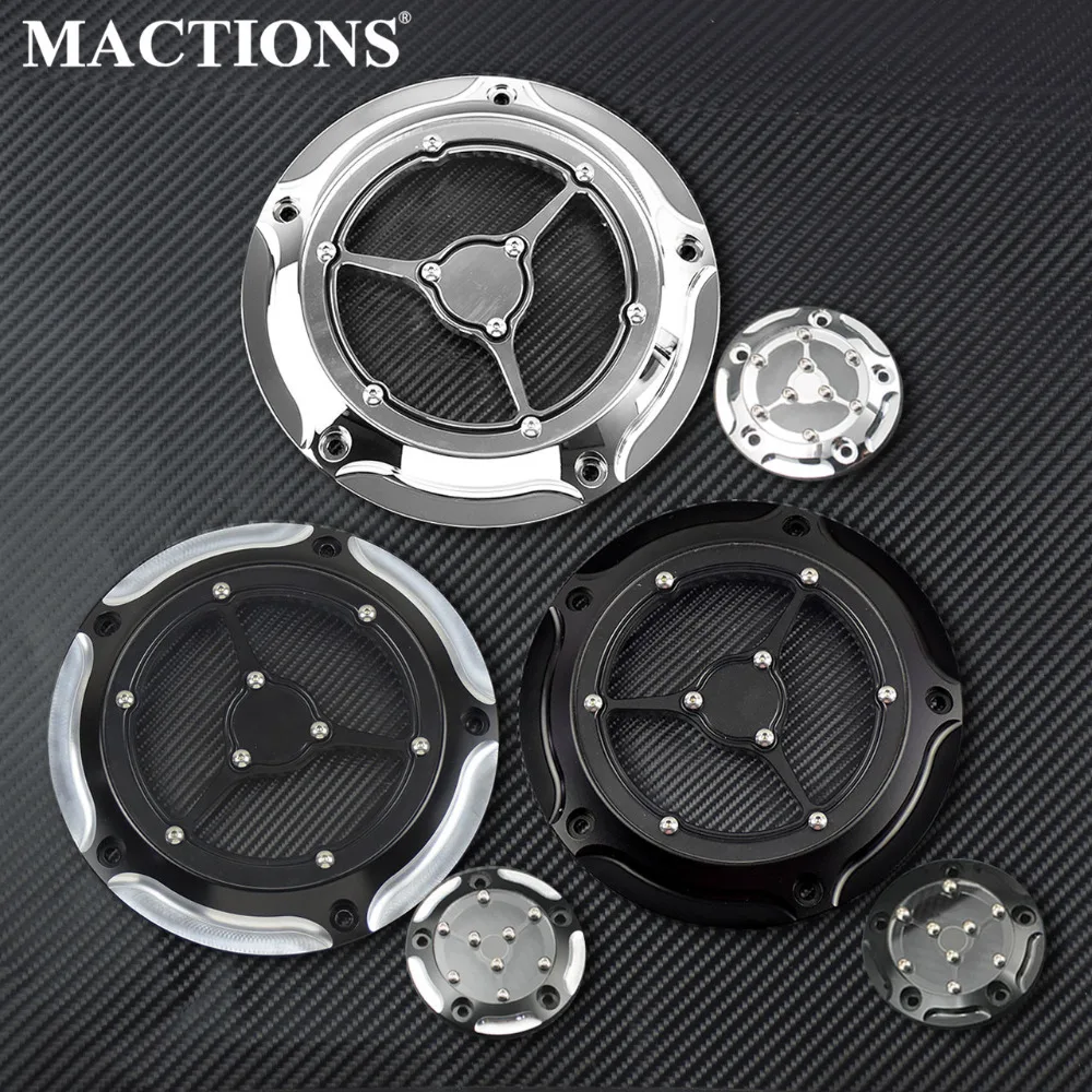 Motorcycle CNC Derby Cover & Timing Covers Black/Chrome/Black And ...