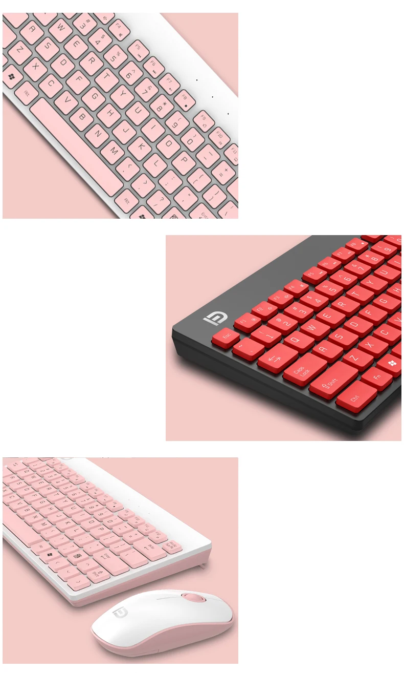 Милая беспроводная клавиатура и мышь комплект для ноутбука, настольный бесшумный легкий офисный Домашний Мини Портативный игровой клавиатуры мыши