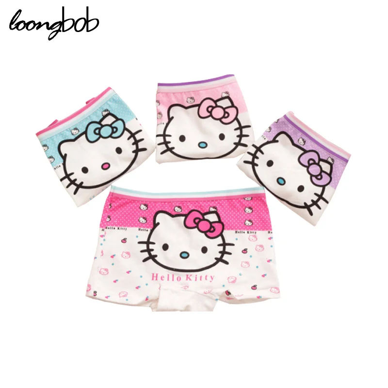 4Pcs/Lot 2 10Y Kids Girls Boys Underwear Yellow Pink Blue Shorts