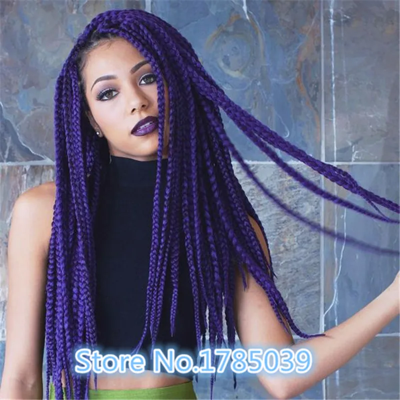 Black And Blue Box Braids - Braids