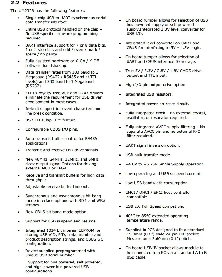UM232R info 3