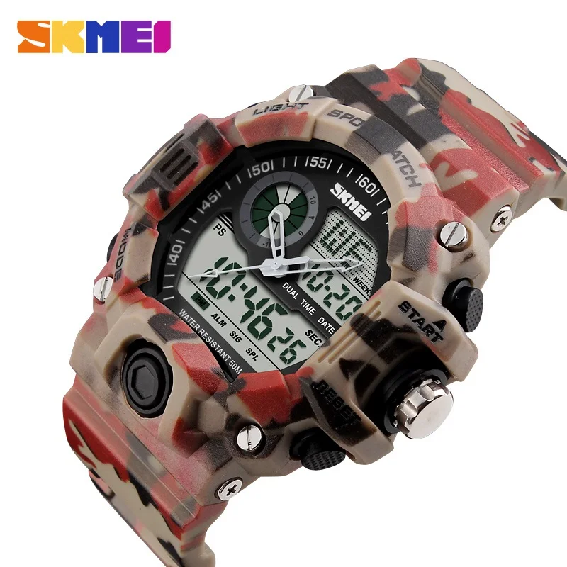 

2016 Style Camo Led Digital Watch Fashion Sport Watches Men Luxury Brand Skmei Military Army Quartz Watch Men wristwatch Reloj