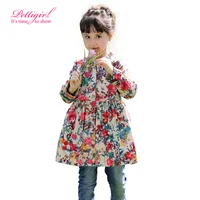 New Arrivals Autumn Girls Flower Overcoat Cotton Printed Children Girl Outerwear Cute Child Clothes OC80718 1