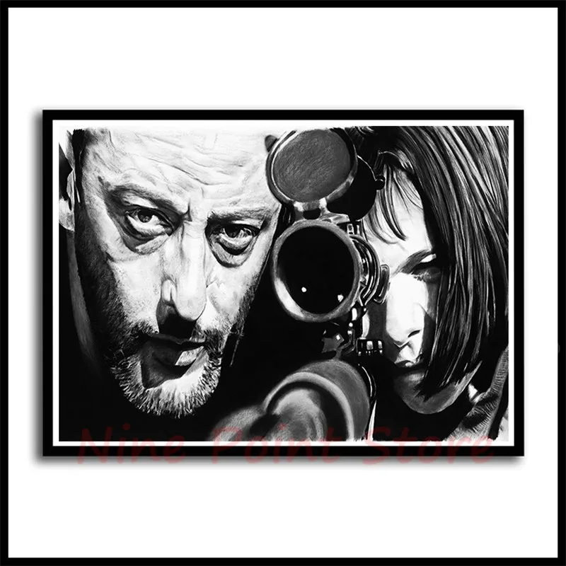 Leon The Professional Coated paper Poster Wall Sticker Livingroom Bedroom Cafe Decor Frameless