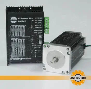 

HOT 4-LEAD nema 23 stepper motor 3A/ 425oz-in with support driver 128 micsteps DM542
