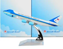 United States Air force one B747-200 Airlines plane model 16cm Men’s Toy Birthday Christmas gift Metal