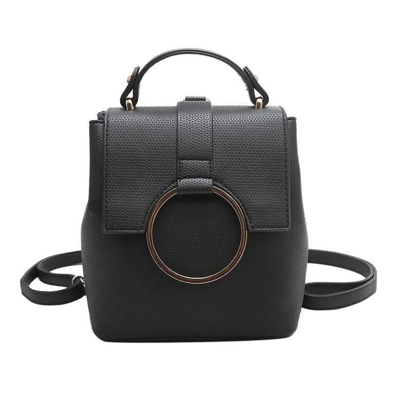 

Fashion The Best Summer Women's Backpack PU leather Black Backpacks Leather Ladies Travel Rucksack Back pack;rugzak vrouwen