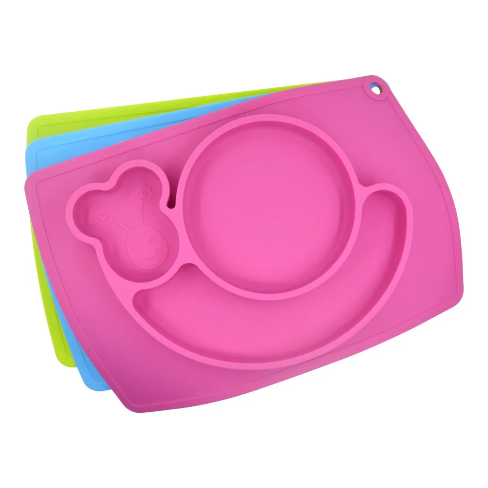 Baby Placemat Plate Tray Suction Patterns Silicone Placemats For