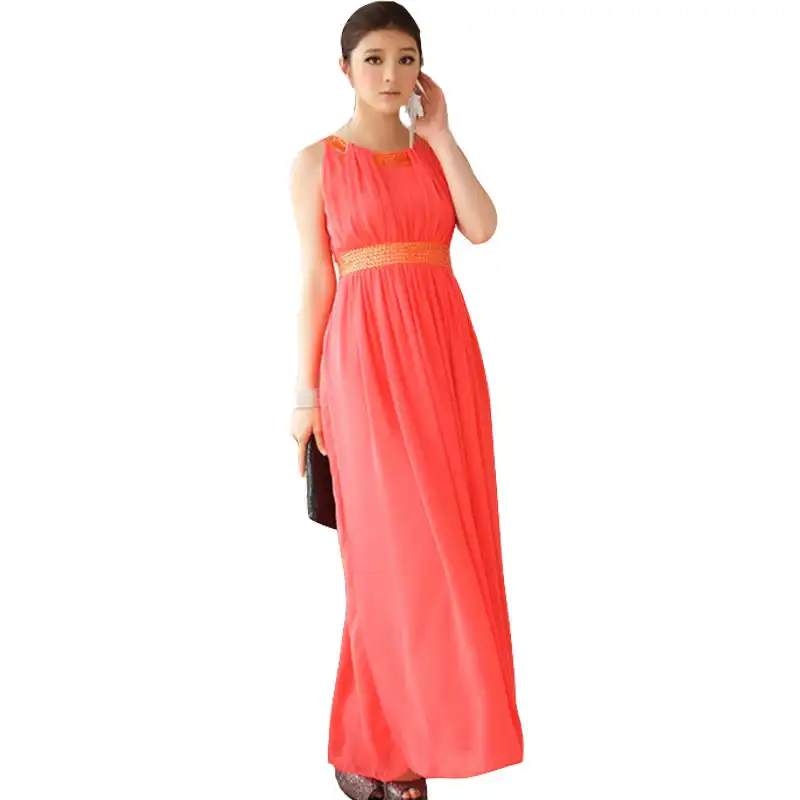 Jk2.yy 2017 Europ высококачественный шею ручной бисером шифона dress long dress|long dress|chiffon