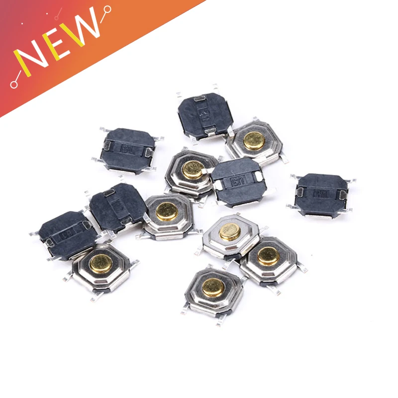 100 шт./лот SMD 4*4*1 5 мм 4x4x1.5мм тактильная тактовая кнопка Микро Переключатель