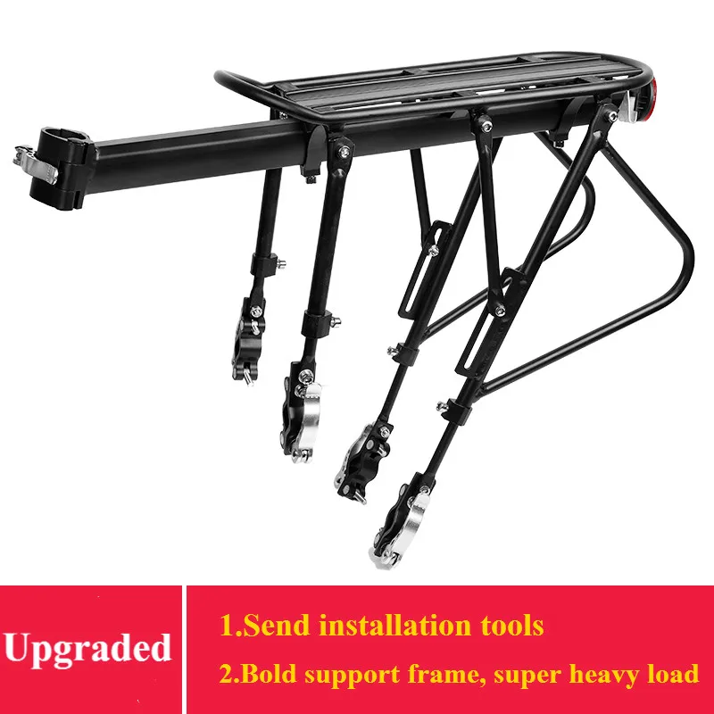 Bike Rear Rack WEST BIKING MTB велосипедная стойка из алюминиевого сплава, багажная переноска, грузовая полка, велосипедная сумка, сумка для багажника, быстросъемные велосипедные стойки - Цвет: Bike Rear Rack