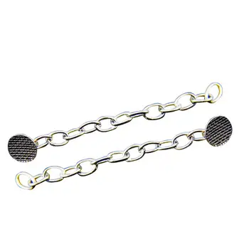 

2pcs Dental Orthodontic Traction Chain Gold Plated Round Buttons with Chain Dentist Orthodontic Tools
