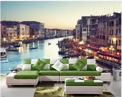 WDBH пользовательские фото 3d обои на стену Венеция ночь город ТВ фон домашний декор гостиная обои для стен 3 d