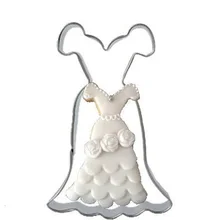 1 шт. прекрасный Нержавеющая Сталь металлическое платье формочка для печенья Кухня Формы для выпечки DIY ремесло кондитерские формы для печенья E418