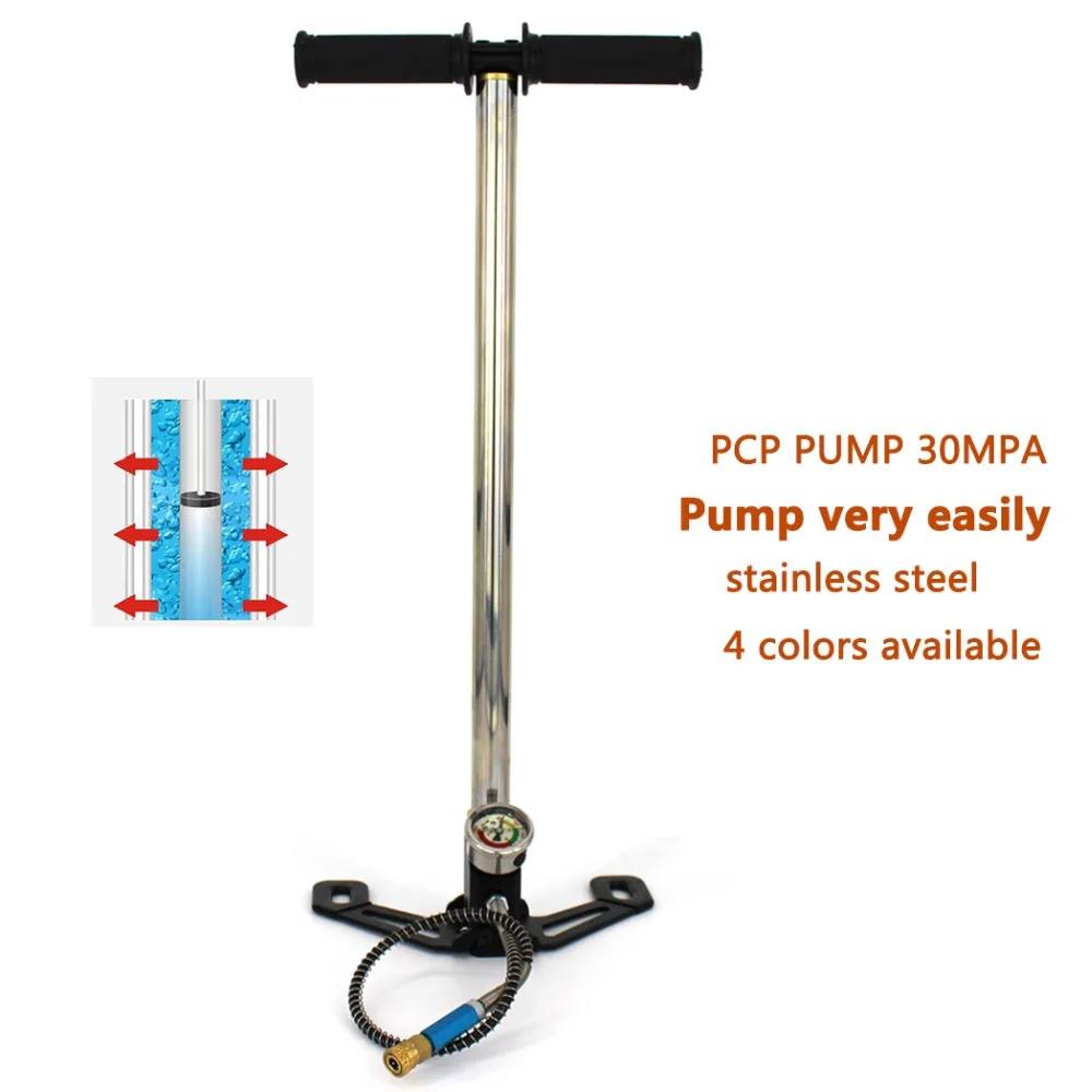 

PCP Paintball Airforce 30mpa 4500psi High Pressure Pump THREE Stage Scuba HPA Tank Air Filling 40mm Gauge 50cm Hose with Filter