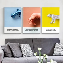 

Wall Poster For Living Room Emboss Animal Design Home Decoration New Waterproof Ink Frameless Wall Art Painting