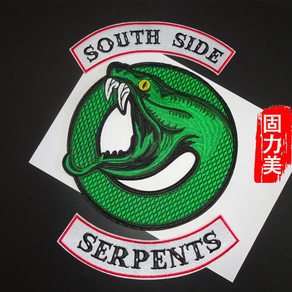 (5 комплектов = 15 шт.) нашивка Змея на вышивку Riverdale South Side Serpents для одежды куртки