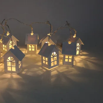 

New Hot 2M Wooden Christmas Tree House LED Lights String Interior Wedding Hanging Decor