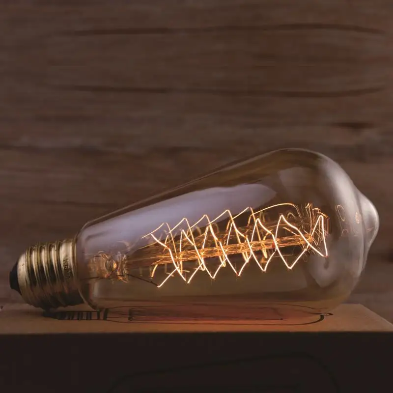 Vintage Bulbs E27 Edison Incandescent Light Bulb ST64 40W AC 220V Retro Glass Edison Filament Bulb Lamp Ampolletas Lamp Lights (18)