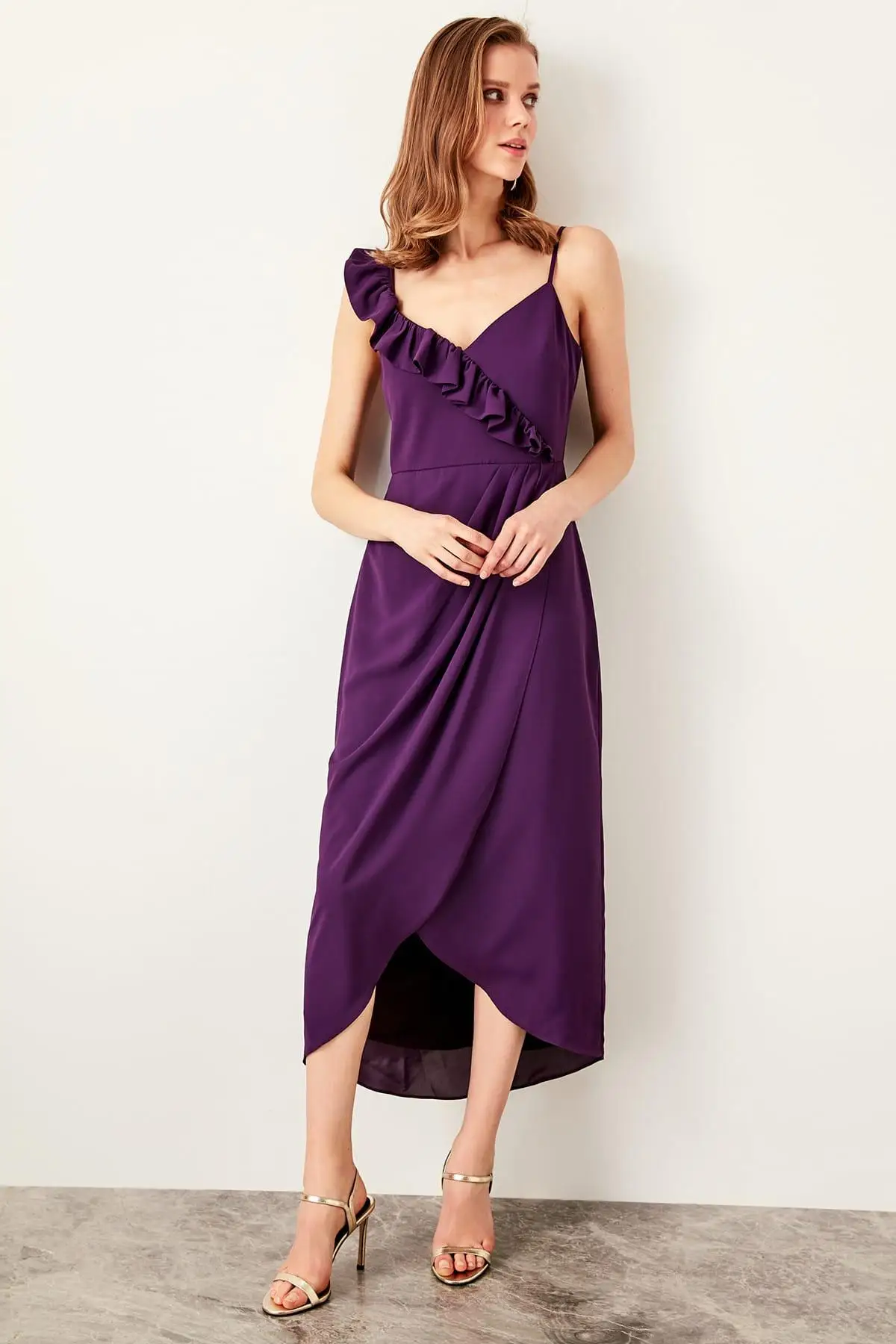 

Trendyol Purple Flywheel Detail Dress TPRSS19BB0107