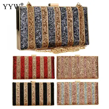 

Fashion Women Striped Glitter Sequin Evening Party Bag Ladies luxury Messenger Bag Envelope Handbag For Phone Bolsas Mujer 2019