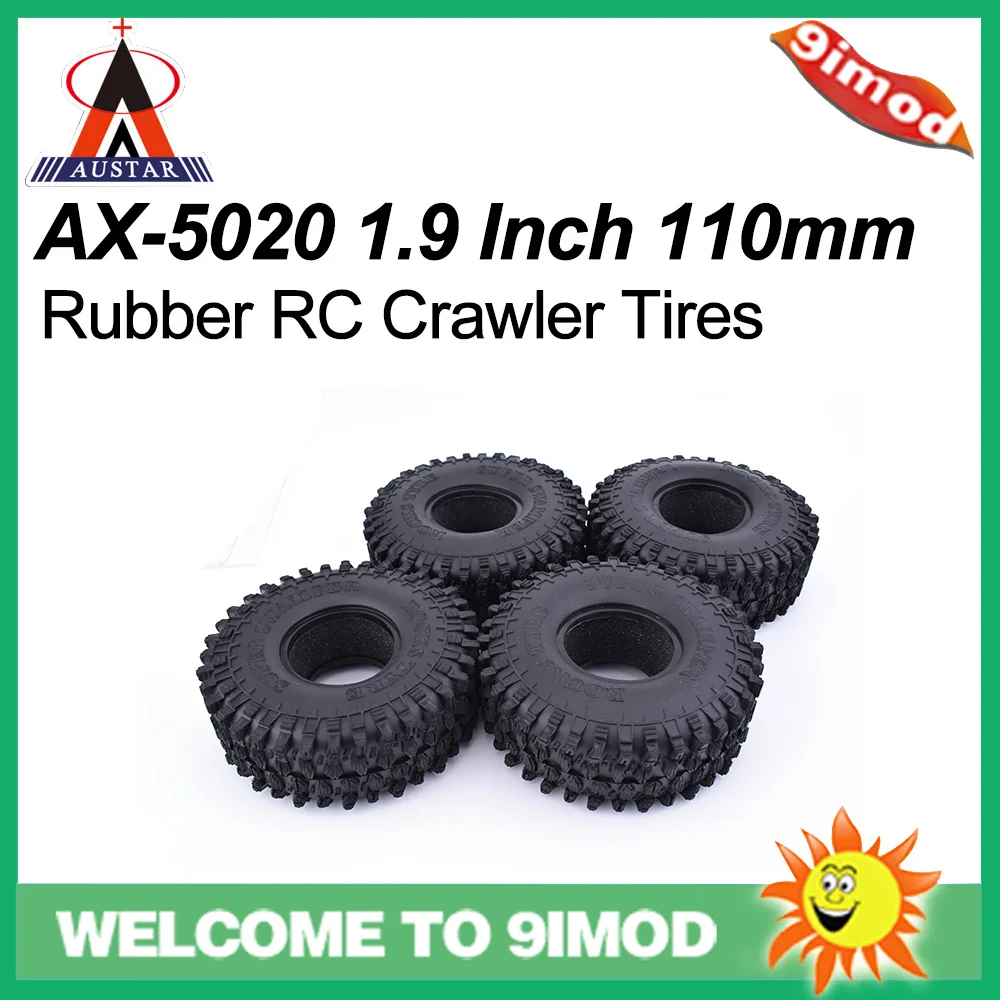4 шт. AUSTAR AX 5020 1 9 дюймовые Гусеничные Шины для 1/10 Redcat SCX10 AXIAL RC4WD TF2 Радиоуправляемый