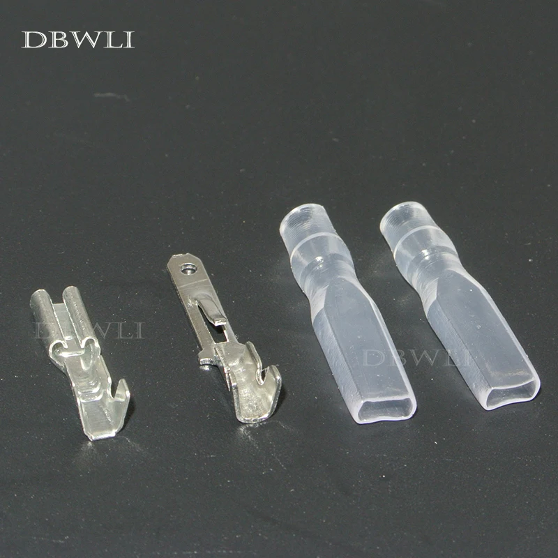 200pcs 2.8mm Uninsulated Spade Crimp Connector Terminal Block 50pcs