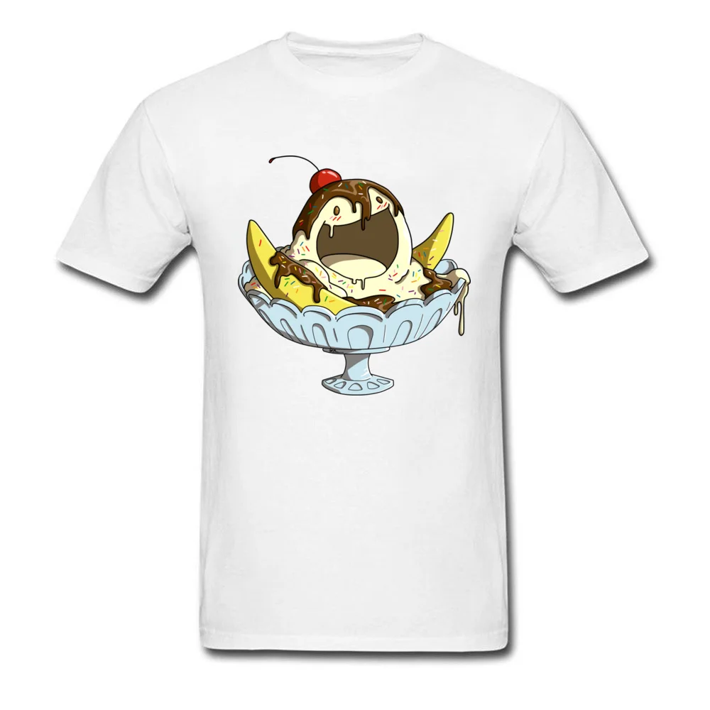 Ice Scream Summer Short Sleeve Tees Summer Autumn Round Neck Cotton Fabric Men Top T-shirts Summer Sweatshirts 2018 Popular Ice Scream white